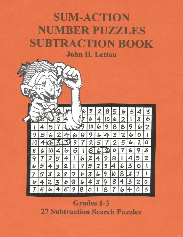 Sum-Action Number Puzzles-Subtraction Book
