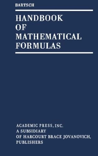 Handbook of Mathematical Formulas