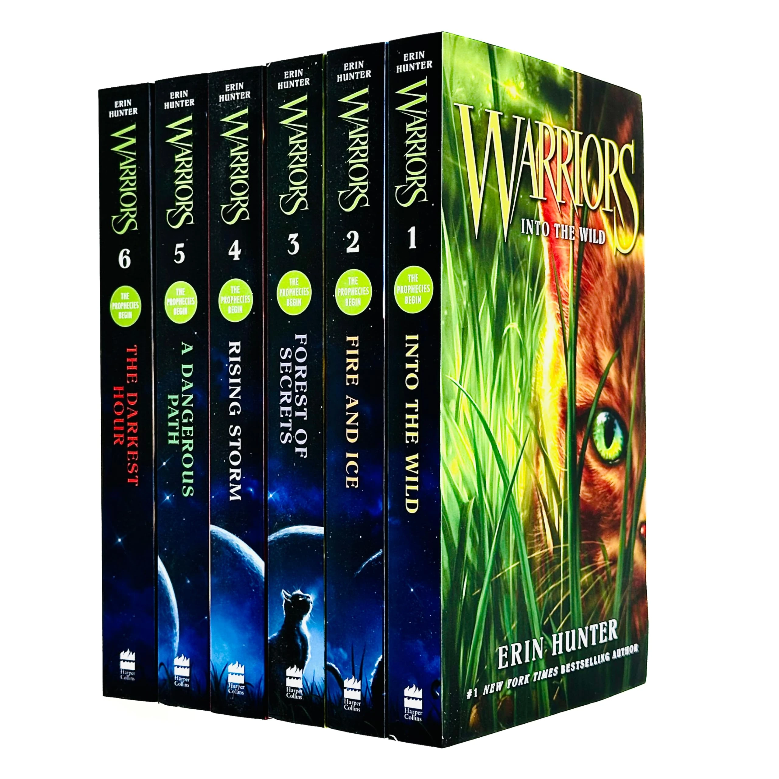 Warrior Cats Series 1: The Prophecies Begin - 6 Books Collection Set By Erin Hunter (In to the Wild, Fire and Ice, Forest of Secrets, Rising Storm, A Dangerous Path, The Darkest Hour)
