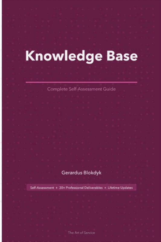 Knowledge Base Complete Self-Assessment Guide - Image 1