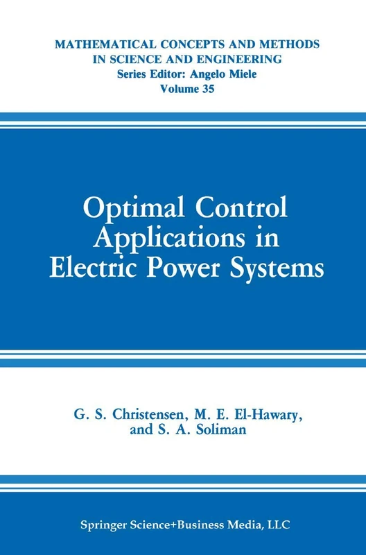 Springer Optimal Control Applications in Electric Power Systems