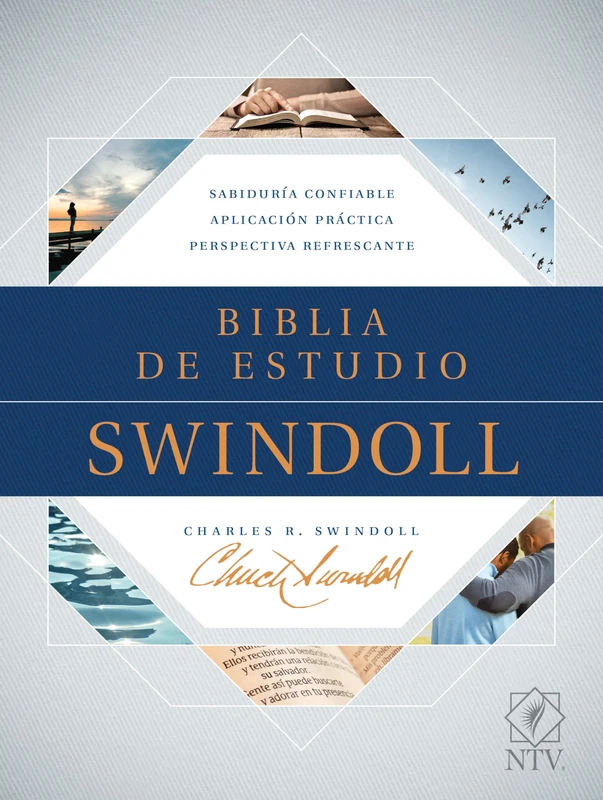 Biblia de Estudio Swindoll Ntv (Sentipiel, Café/Azul/Turquesa): Nueva Traducción Viviente, Café/Azul/Turquesa, SentiPiel