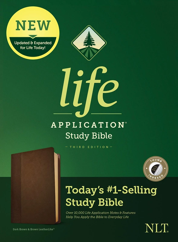 NLT Life Application Study Bible, Third Edition: New Living Translation, Dark Brown/Brown, Leatherlike