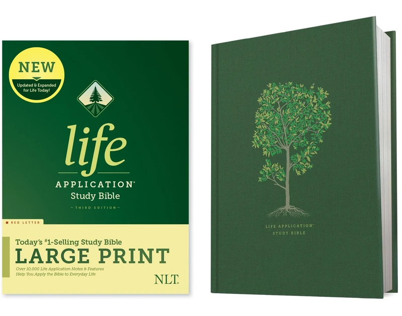 NLT Life Application Study Bible, Third Edition, Large Print: New Living Translation, Red Letter