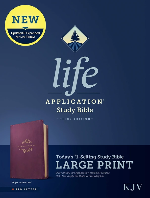 KJV Life Application Study Bible, Third Edition, Large Print: King James Version, Purple, Leatherlike, Red Letter
