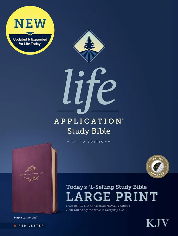 KJV Life Application Study Bible, Third Edition, Large Print: King James Version, Purple, Leatherlike, Life Application, Red Letter