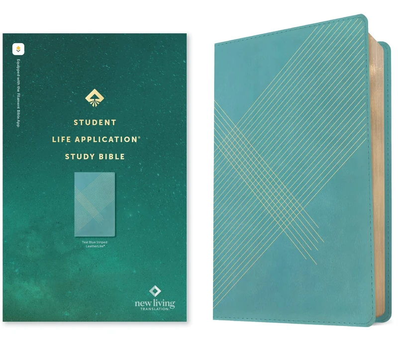 NLT Student Life Application Study Bible, Filament Enabled Edition (Red Letter, Leatherlike, Teal Blue Striped): New Living Translation, Teal Blue ... ... Filament Enabled Edition, Red Letter