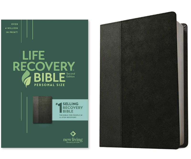 NLT Life Recovery Bible, Second Edition Personal Size, Black - Image 1