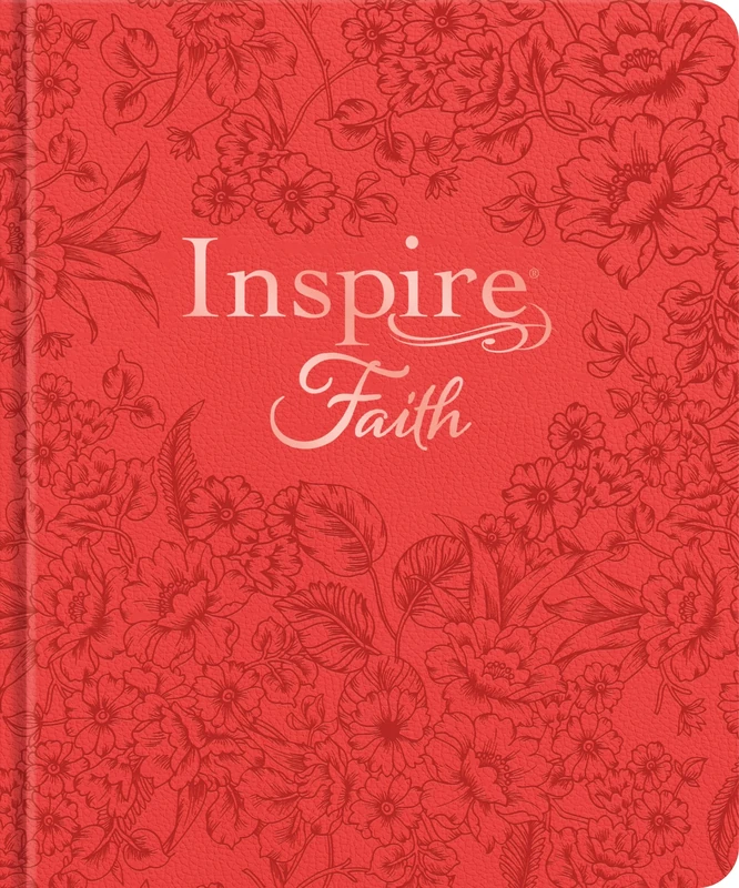 Inspire Faith Bible NLT, Filament Enabled Edition (Hardcover Leatherlike, Coral Blooms): The Bible for Coloring & Creative Journaling