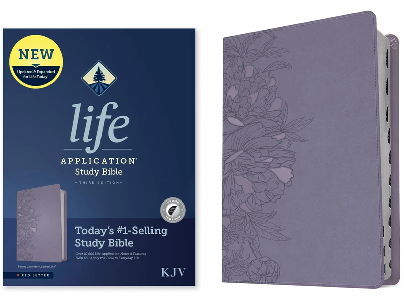 KJV Life Application Study Bible, Third Edition (Red Letter, Leatherlike, Peony Lavender, Indexed): King James Version, Life Application Study Bible, Peony Lavender, Leatherlike, Red Letter