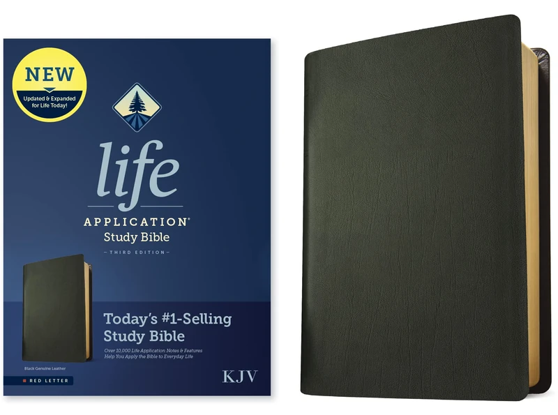 KJV Life Application Study Bible, Third Edition (Red Letter, Genuine Leather, Black): King James Version, Black, Genuine Leather, Red Letter