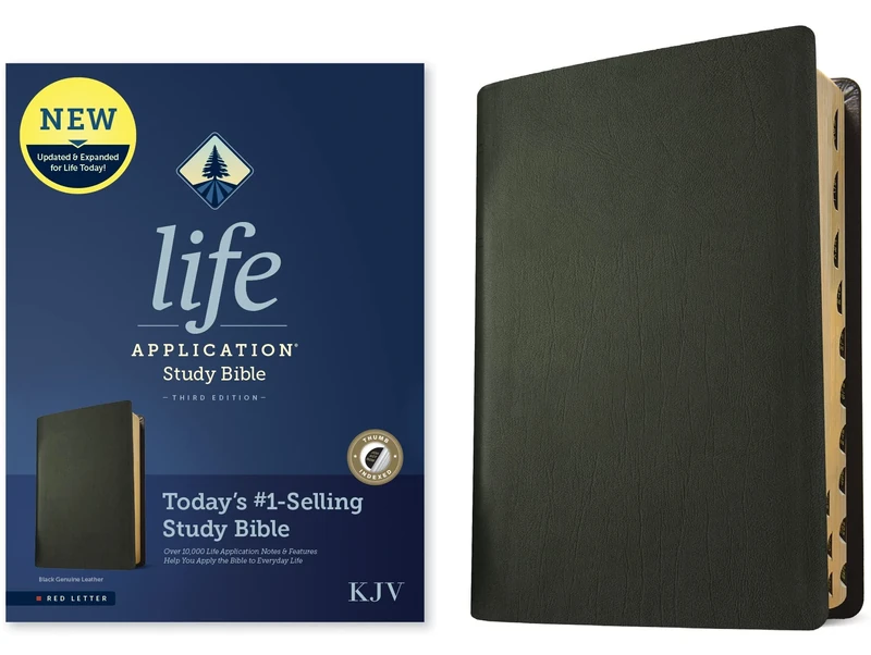 KJV Life Application Study Bible, Third Edition, Black: King James Version, Black, Genuine Leather, Red Letter
