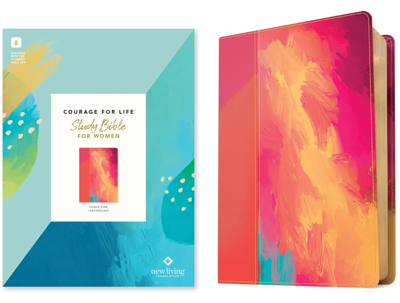 NLT Courage for Life Study Bible for Women, Filament-Enabled Edition (Leatherlike, Fierce Pink): New Living Translation, Fierce Pink, Leathersoft Filament Enabled