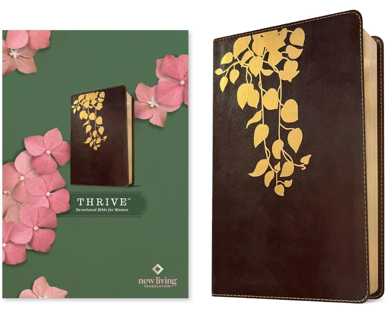 NLT Thrive Devotional Bible for Women (Leatherlike, Cascade Deep Brown): New Living Translation, Cascade Deep Brown, Thrive Devotional Bible for Women - Image 1