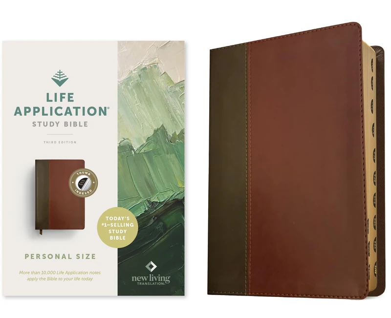 NLT Life Application Study Bible, Third Edition, Personal Size (LeatherLike, Brown/Mahogany, Indexed, Red Letter): New Living Translation, ... Bible, Personal Size, Indexed, Red Letter