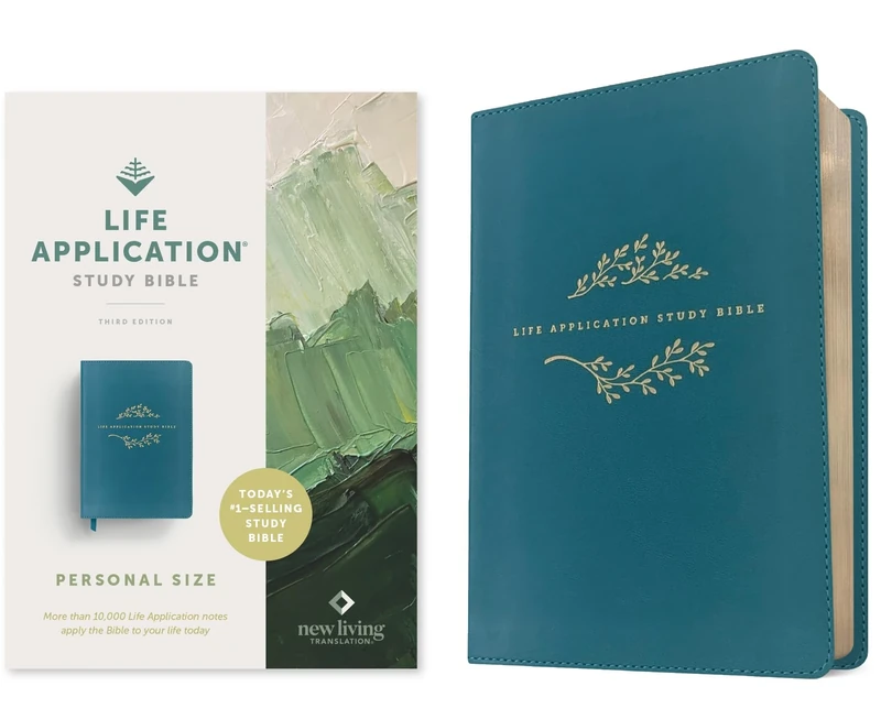 NLT Life Application Study Bible, Third Edition, Personal Size (LeatherLike, Teal Blue, Red Letter): New Living Translation, Teal Blue, Leatherlike, ... Study Bible, Personal Size, Red Letter