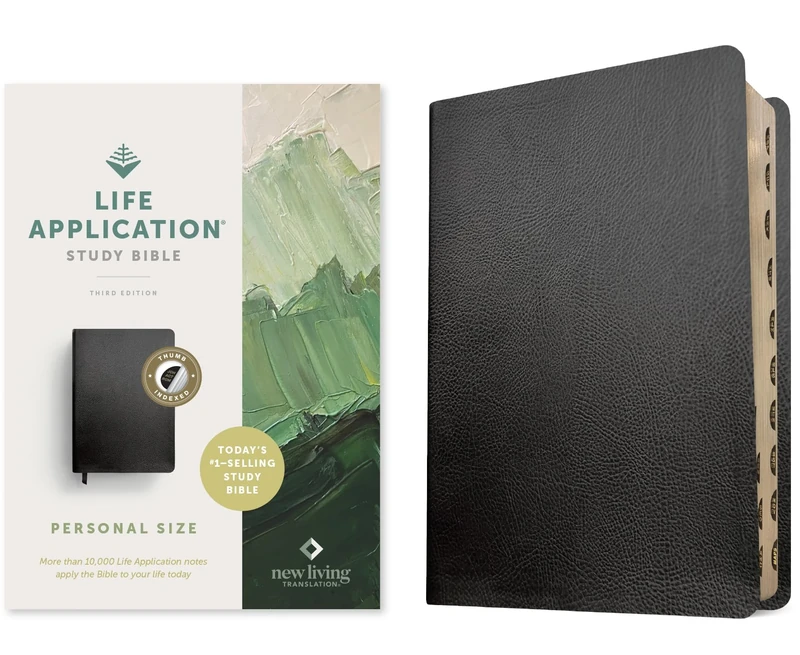 NLT Life Application Study Bible, Third Edition, Personal Size (Bonded Leather, Black, Indexed, Red Letter): New Living Translation, Black, Bonded ... Study, Personal Size, Indexed, Red Letter