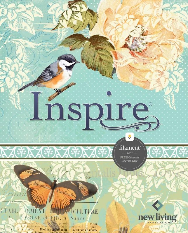 Inspire Bible NLT (Aquamarine, Filament Enabled): The Bible for Coloring & Creative Journaling - Image 1