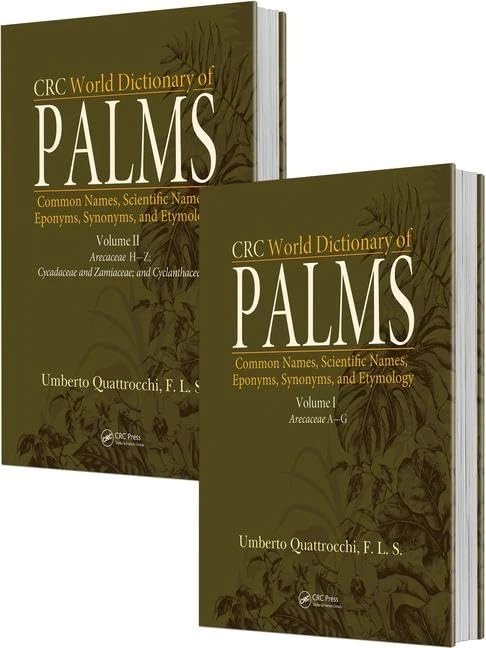 CRC World Dictionary of Palms: Common Names, Scientific Names, Eponyms, Synonyms, and Etymology (2 Volume Set)