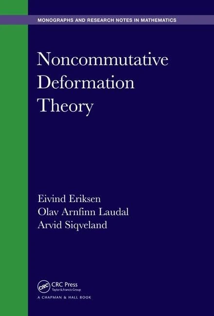 CRC Press Noncommutative Deformation Theory Mathematics Book