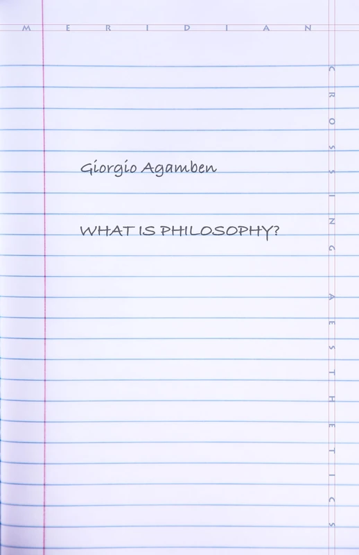 What Is Philosophy? (Meridian: Crossing Aesthetics)