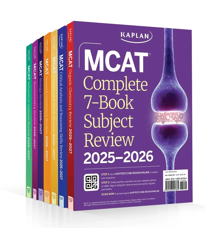 MCAT Complete 7-Book Subject Review 2025-2026, Set Includes Books, Online Prep, 3 Practice Tests (Kaplan Test Prep)
