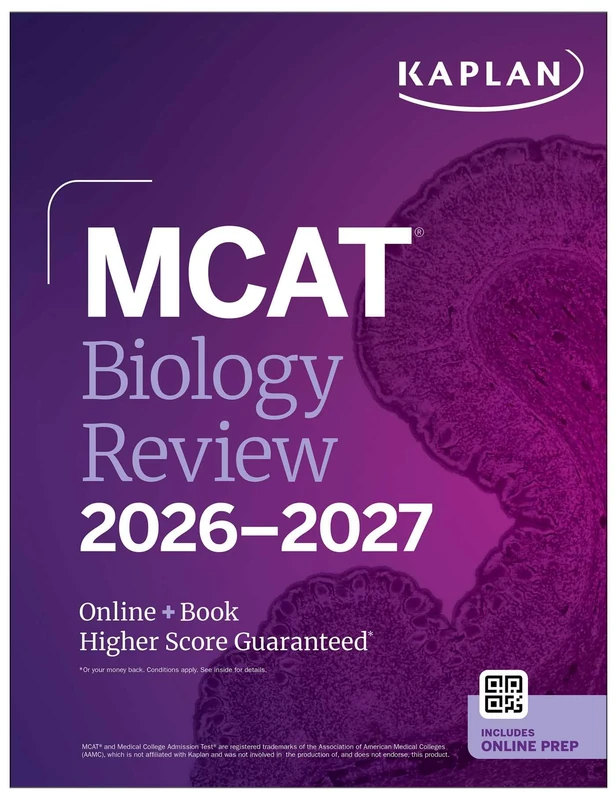 MCAT Biology Review 2026-2027: Online + Book (Kaplan Test Prep)