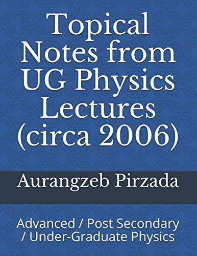 Topical Notes from UG Physics Lectures (circa 2006): Advanced / Post Secondary / UG Physics