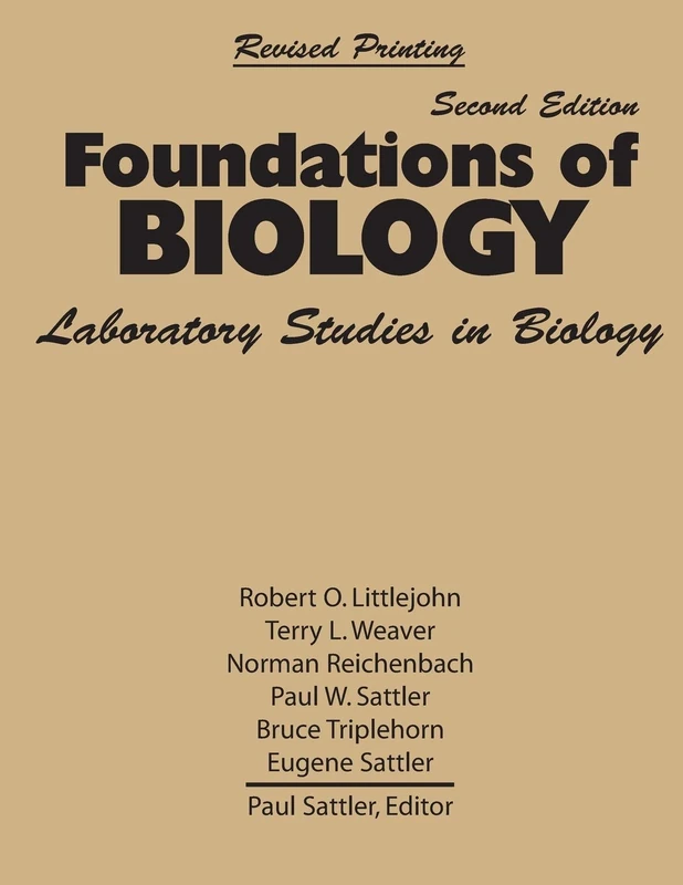Foundations of Biology: Laboratory Studies in Biology