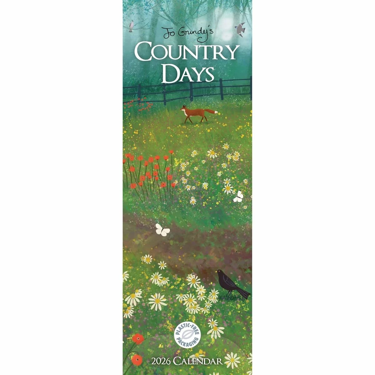 Carousel Worldwide, Country Days Jo Grundy 2026 Slim Wall Calendar