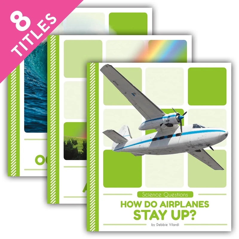Science Questions Set: How Do Airplanes Stay Up? / What Are Clouds Made Of? / What Makes a Rainbow? / Why Do Birds Fly South for Winter? / Why Do ... Is the Ocean Salty? / Why Is the Sky Blue?
