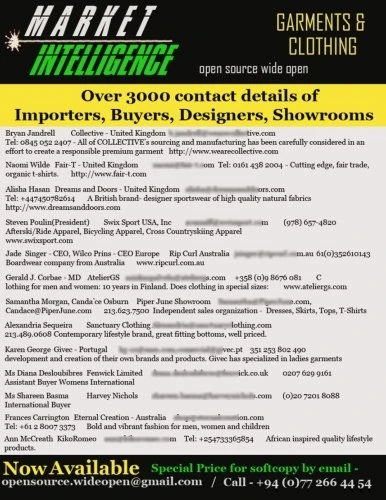 Market Intelligence: Garments and Clothing