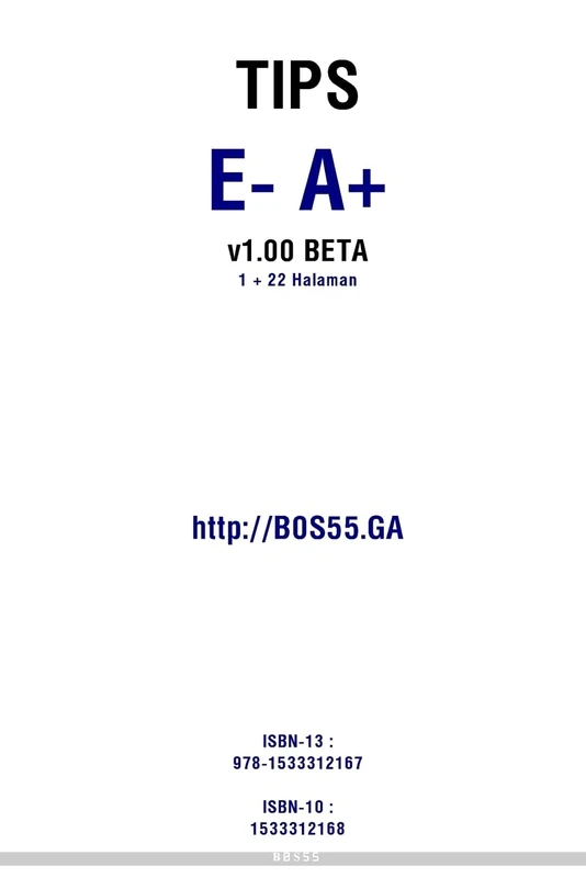 Tips E- A+: Tips E-Min A+Plus: Volume 1 (BETA)