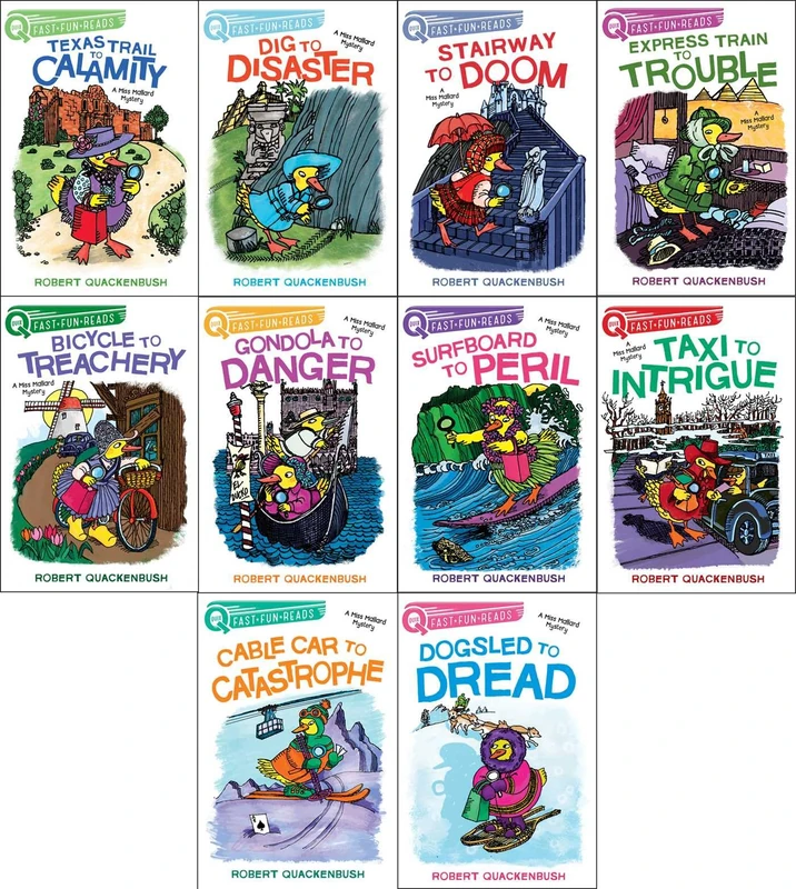 Miss Mallard Mysteries Collection (Boxed Set): Texas Trail to Calamity; Dig to Disaster; Stairway to Doom; Express Train to Trouble; Bicycle to ... to Catastrophe; Dogsled to Dread (Quix Books) - Image 1