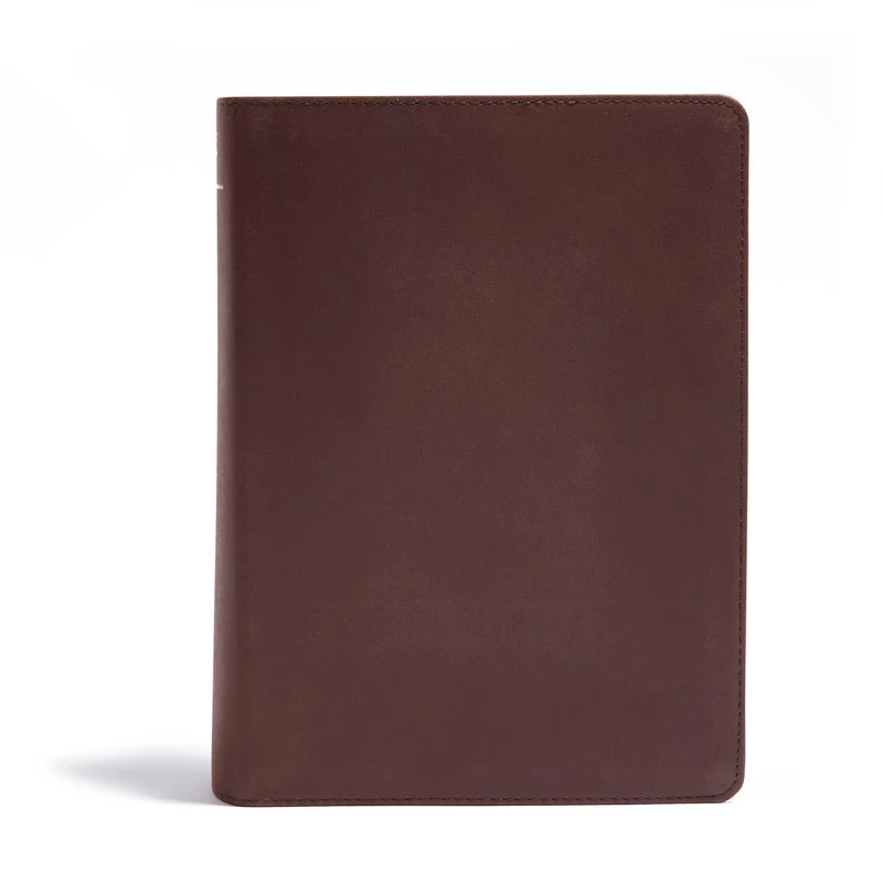 CSB He Reads Truth Bible, Brown Genuine Leather Indexed: Black Letter, Wide Margins, Notetaking Space, Reading Plans, Sewn Binding, Two Ribbon Markers, Easy-To-Read Bible Serif Type
