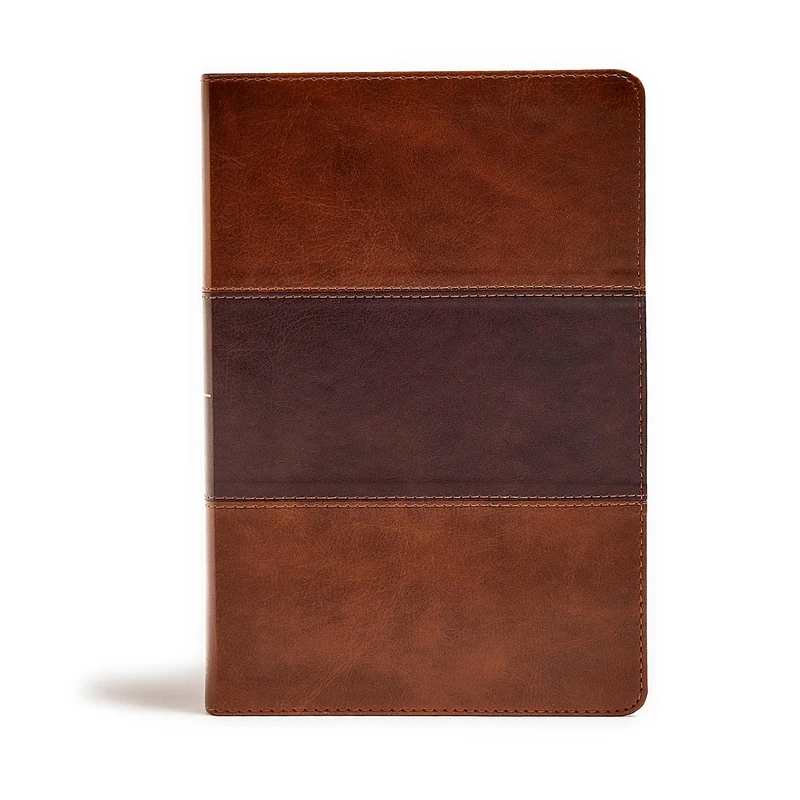 KJV Giant Print Reference Bible, Saddle Brown LeatherTouch, Indexed: Red Letter, Ribbon Marker, Smythe-Sewn, Two-Column Text, Concordance, Presentation Page, Full-Color Maps, Easy-To-Read Font Size