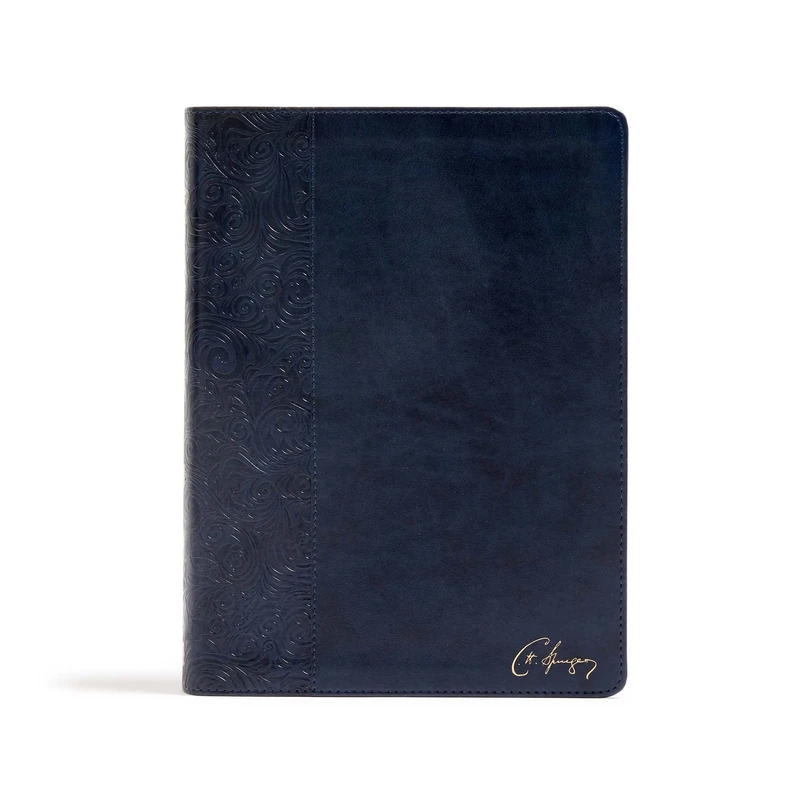 CSB Spurgeon Study Bible, Navy LeatherTouch: Study Notes, Quotes, Sermons Outlines, Easy-To-Read Font