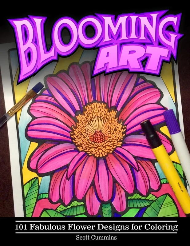 Blooming Art: 101 Fabulous Flower Designs for Coloring: Volume 1 (Outside-the-Lines Coloring Designs)