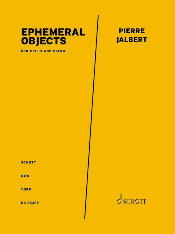 Ephemeral Objects: for cello and piano. cello and piano. Partition et partie.