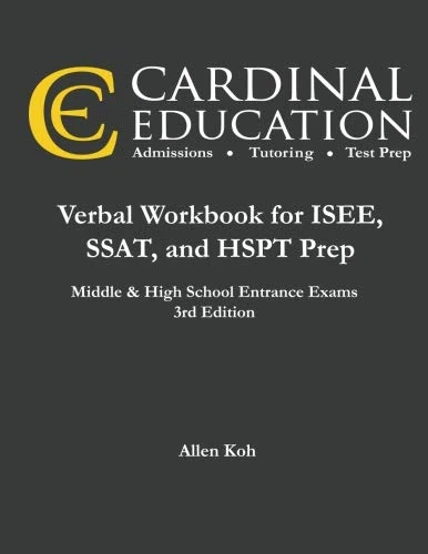 Verbal Workbook for ISEE, SSAT, and HSPT Prep - Image 1