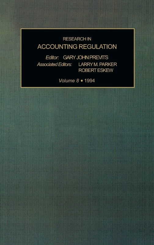 Research in Accounting Regulation: v. 8