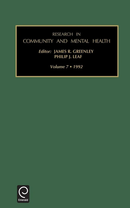 Research in Community and Mental Health: A Research Annual : 1992: 7