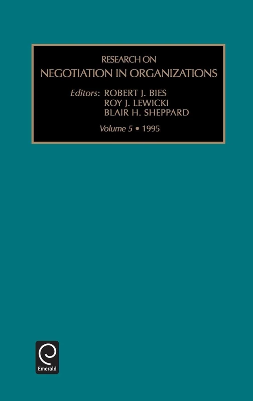 Research on Negotiation in Organizations: 5