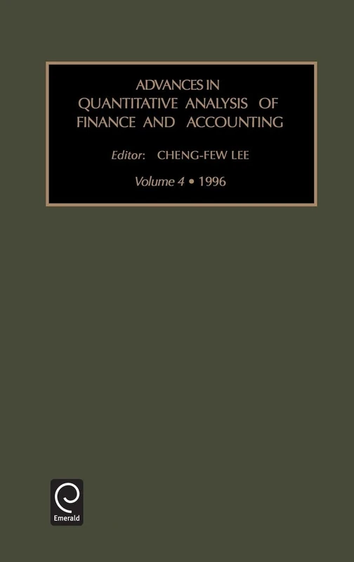 Advances in quantitative analysis of finance and accounting: 1996: 4