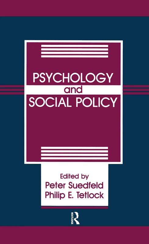 Psychology And Social Policy - Taylor & Francis Book