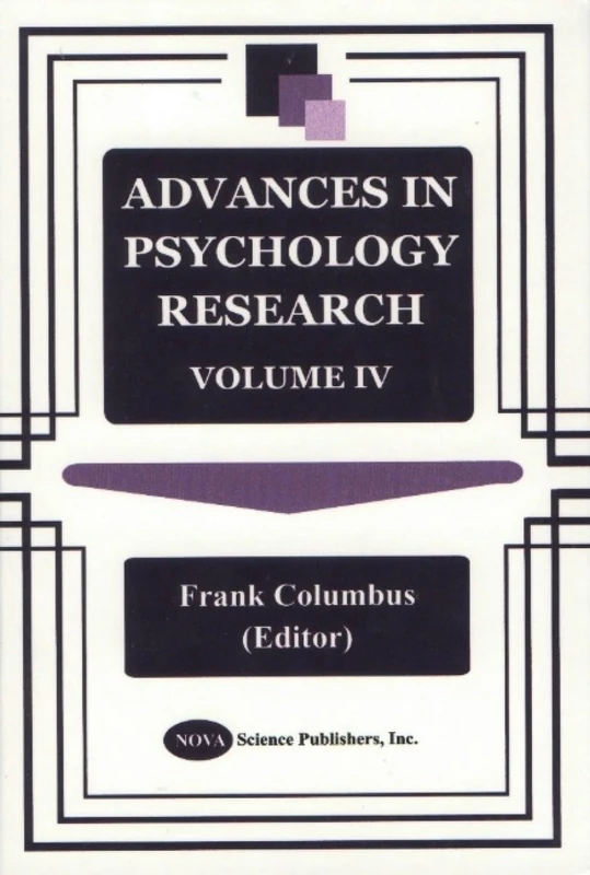 Advances in Psychology Research: v.4: Vol 4: Volume 4