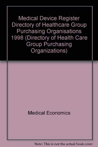 MDR 1998 Medical Device Register Directory of Healthcare Group Purchasing Organisations - Image 1