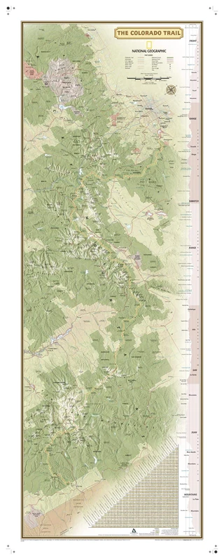 National Geographic Colorado Trail Laminated Wall Map (National Geographic Reference Map)