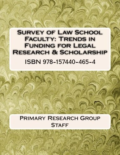 Survey of Law School Faculty: Trends in Funding for Legal Research & Scholarship: Trends in Funding Legal Research and Scholarship
