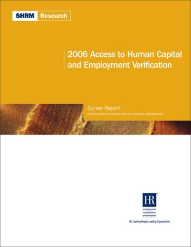 2006 Access to Human Capital and Employment Verification Report - Image 1